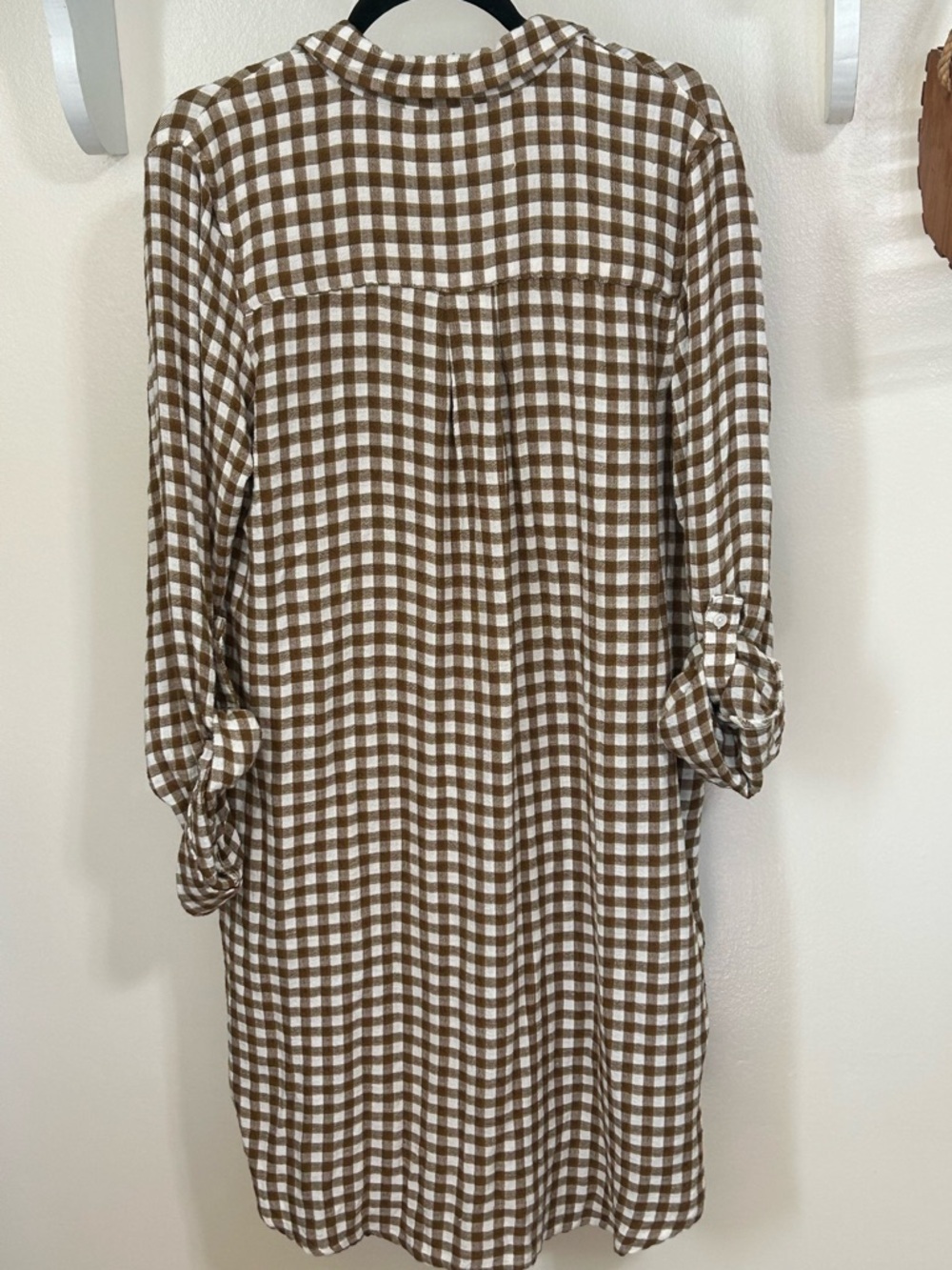 NEW Carly Jean Los Angeles Brown & White Gingham dress - Picture 2 of 3